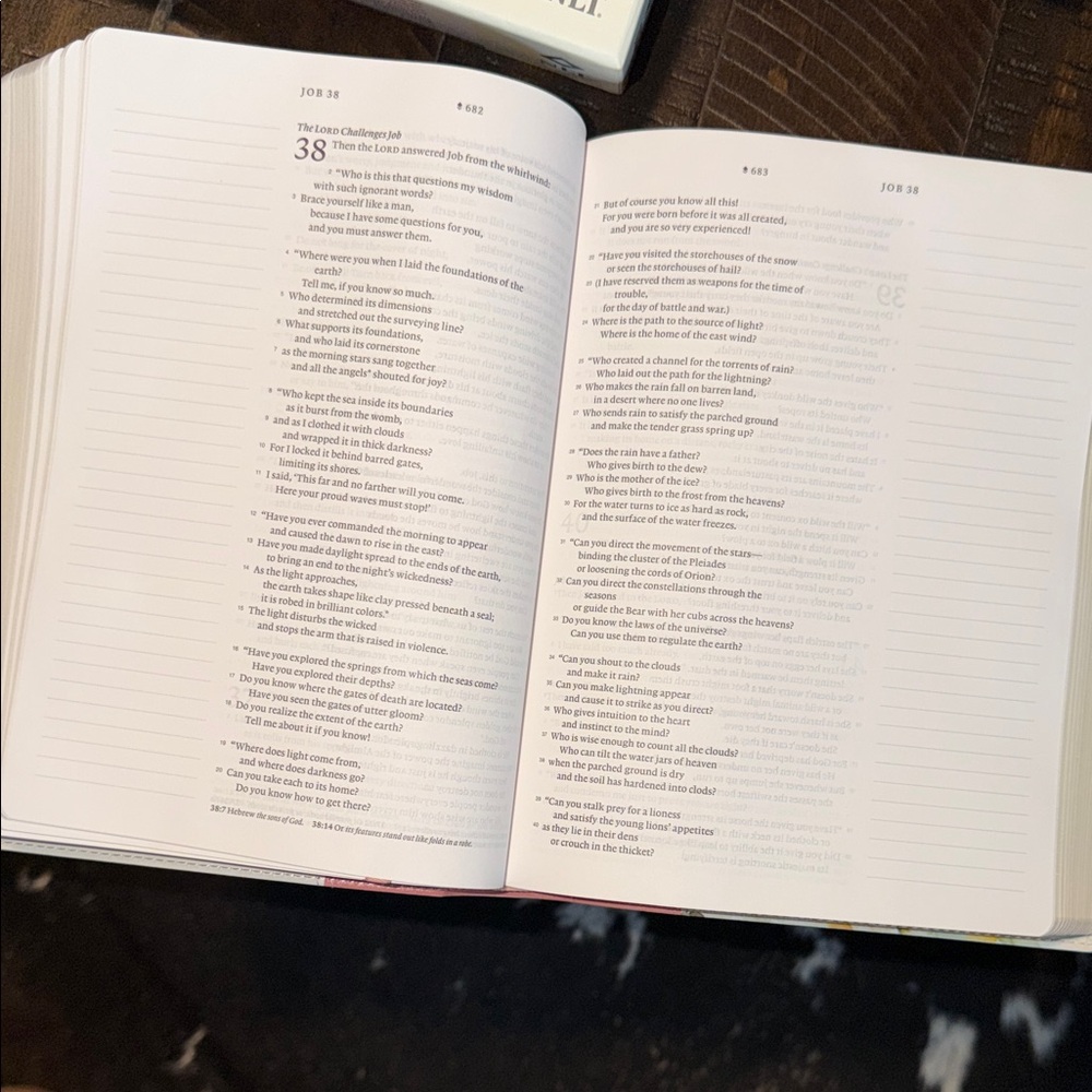 NEW NLT Wide Margin Journaling Bible - Dusty Pink Blossoms - Picture 3 of 5
